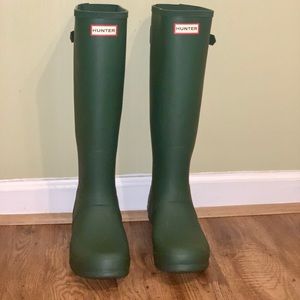 Women’s hunter rain boots - matte green